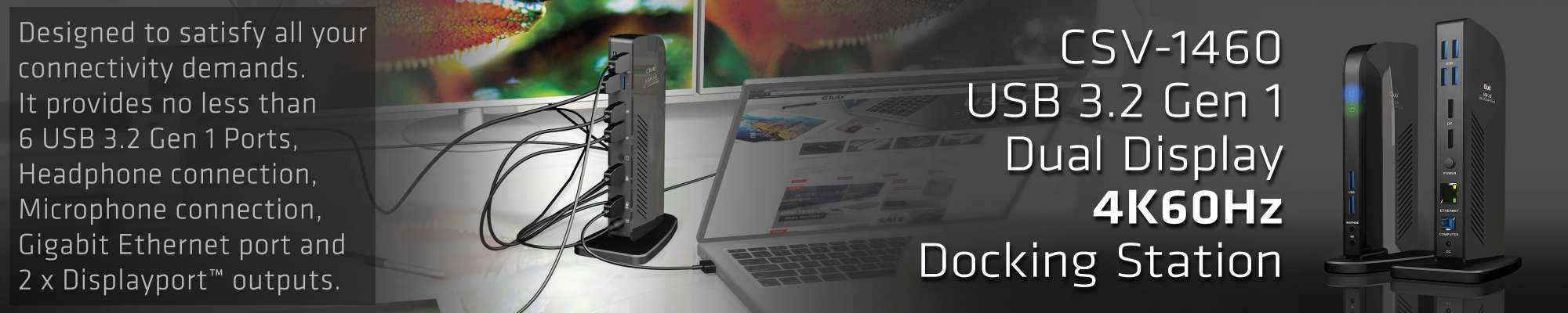 USB3.2 Gen1 Type A or C Dual Display 4K60Hz Docking Station