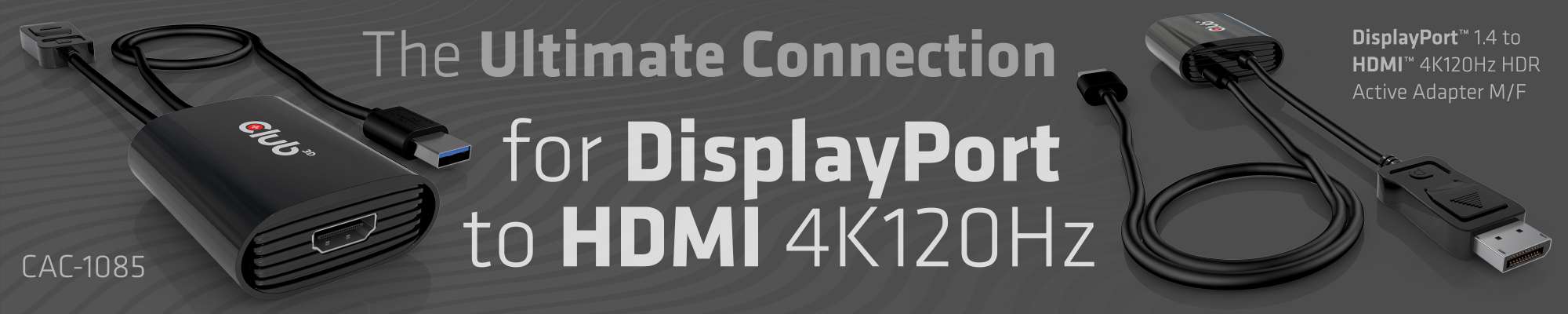 DisplayPort 1.4 to HDMI 4K120Hz HDR Active Adapter M/F 