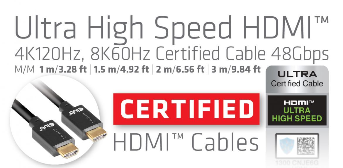 Ultra High Speed HDMI 4K120Hz, 8K60Hz Certified Cable 48Gbps
									