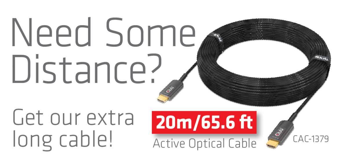 El cable óptico activo Club 3D CAC-1379 HDMI™