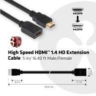 High Speed HDMI 1.4 HD Extension Cable M/F 5m/16.40ft 