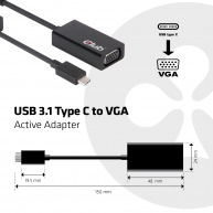 USB 3.1 Tip C - VGA Aktif Adaptör