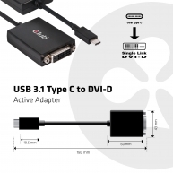USB 3.1 Type C to DVI-D Active Adapter