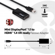 Passiver Mini DisplayPort 1.1 auf HDMI 1.4 VR Ready Adapter