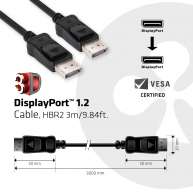 DisplayPort™ 1.2 Cable HBR2 M/M 3m/9.84ft 30AWG