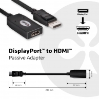 DisplayPort to HDMI Passive Adapter