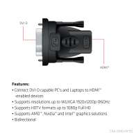 DVI-D to HDMI Passive Adapter