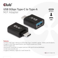 USB 5Gbps Type-C to Type-A M/F Adapter