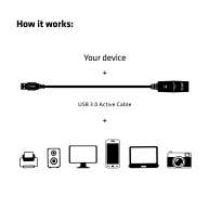 Cable repetidor activo USB 3.2 Gen1, 5 m / 16.40 pies M/H 28 AWG