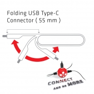 USB tipo C para DP 1.2 + 3.0 + USB Tipo-C Carga Mini Dock