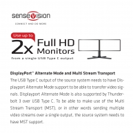 SenseVision MST Hub USB 3.1 Gen1 Typ-C auf HDMI™ 1.4 Dual Monitor