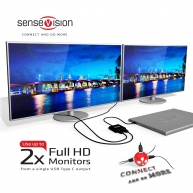 SenseVision MST Hub USB 3.1 Gen1 Type C to HDMI™ 1.4 Dual Monitor