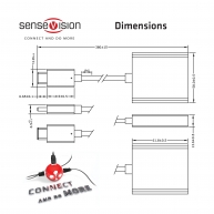 SenseVision MST Hub USB 3.1 Gen1 Typ-C auf HDMI™ 1.4 Dual Monitor