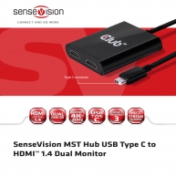 SenseVision MST Hub USB 3.1 Gen1 Typ-C auf HDMI™ 1.4 Dual Monitor