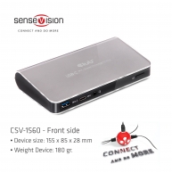 SenseVision USB Tipo C MST Dock con Carga Electrica