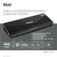 USB3.2 Gen1 UHD 4K Docking Station DisplayLink® Certified