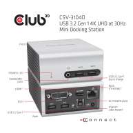 USB 3.2 Gen 1 4K UHD at 30Hz Mini Docking Station Ultra slim Design