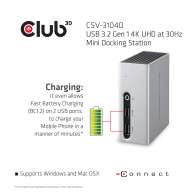 USB 3.2 Gen1 4K UHD bei 30Hz Mini Docking Station Ultra slim Design
