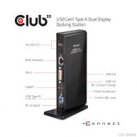 USB Gen1 Type A Dual Display Docking Station