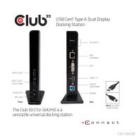 USB Gen1 Type A Dual Display Docking Station