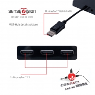 Multi Stream Transport (MST) Hub DisplayPort™ 1.2 Triple Monitor