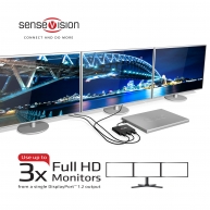 Multi Stream Transport (MST) Hub HDMI® Triple Monitor