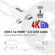 USB C to HDMI™ 2.0 UHD Cable Active Male/Male, 1.8 M./5.91 Ft.