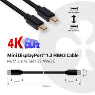 Mini DisplayPort 1.2 HBR2 Kablo M/M 2m/6.56f