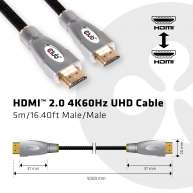 HDMI 2.0 4K60Hz UHD cable 5m/16.40ft