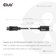 DisplayPort 1.2 to HDMI 2.0 UHD Active Adapter