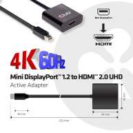 Mini DisplayPort 1.2 to HDMI 2.0 UHD Active Adapter