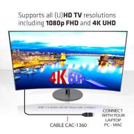 HDMI 2.0 4K60Hz UHD 360 Degree Rotary cable 2m/6.56ft 