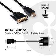 DVI auf HDMI 1.4 Kabel Bidirektional St./St. 2Meter