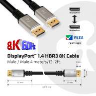 DisplayPort 1.4 HBR3 8K Cable M/M 4m /13.12ft