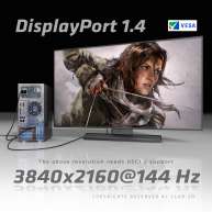 DisplayPort 1.4 HBR3 8K Cable M/M 5m /16.40ft