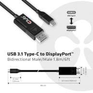 USB Typ C Kabel auf DP 1.4 8K60Hz St./St. 1,8 Meter