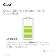 Base de carga universal USB3.2 Gen1 Tipo-C triple 4K