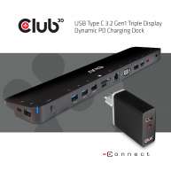 USB Type C 3.2 Gen1 Triple Display Dynamic PD Charging Dock
