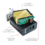 USB Type A and C Dual Power Charger up to 60W