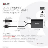 DisplayPort to Dual Link DVI-D HDCP ON version Active Adapter M/F 