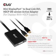 Mini DisplayPort auf Dual Link DVI, Version HDCP ON Active Adapter (für Displays mit HDCP-Unterstützung)