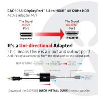 DisplayPort 1.4 to HDMI 4K120Hz HDR Active Adapter M/F 