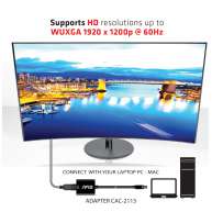 Adaptador activo MiniDisplayPort ™ a VGA negro Macho / Hembra
