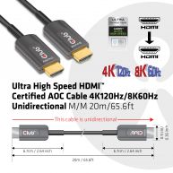 Ultra High Speed HDMI™ Certified AOC Cable 4K120Hz/8K60Hz Unidirectional M/M 20m/65.6ft