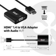 HDMI 1.4 to VGA Adapter with Audio M/F