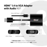 HDMI 1.4 to VGA Adapter with Audio M/F