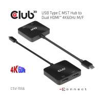 Hub USB tipo C MST a doble HDMI 4K60Hz M/H 