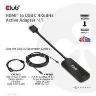 HDMI zu USB C 4K60Hz aktiver Adapter Stecker/Buchse