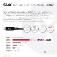 USB4 Type-C Gen3x2 Bi-Directional USB-IF Certified Cable 40Gbps 8K60Hz 100W PowerDelivery M/M 0.8m / 2.62ft