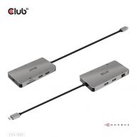 USB 3.2 Gen1 Typ-C 8-in-1 Hub mit 2x HDMI, 2x USB-A, RJ45, SD/Micro SD Kartenslots und USB Typ-C Buchse